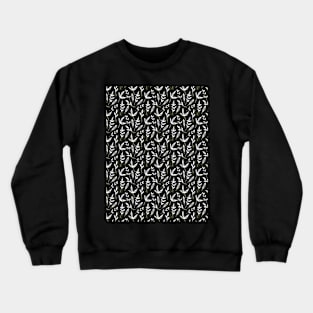 minimalist black flower pattern Crewneck Sweatshirt